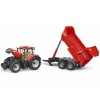 Трактор Case IH Optum 300 CVX с прицепом Krampe Tandem-Halfpipe Bruder 03-199