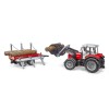 Трактор Massey Ferguson c манипулятором и прицепом Bruder 02-046