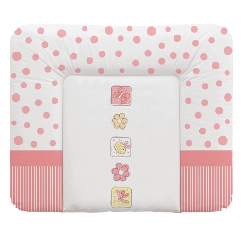 Пеленальный матрац 70x85 см мягкий на комод(W-134-045-135 Peas Coral) Ceba Baby