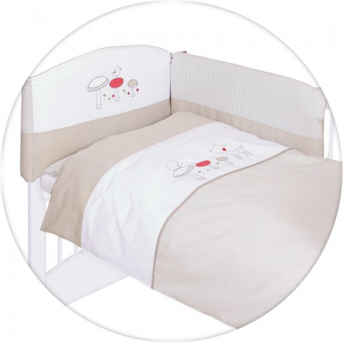 Постельное белье Ceba Baby 3 пр. Magic Forest beige вышивка W-801-049-111