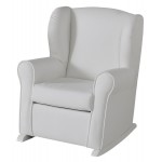 Кресло-качалка мини Микуна Wing white/white искусственная кожа