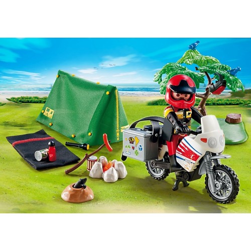 Каникулы: Мотоциклист и складная палатка Playmobil (Плеймобил) Каникулы: Мотоциклист и складная палатка Playmobil (Плеймобил)