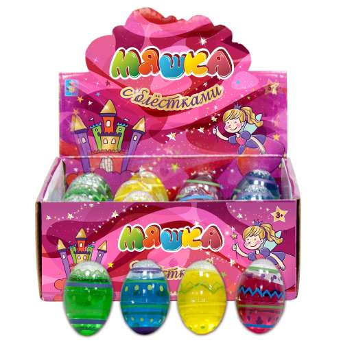 1toy Мелкие пакости, мяшка с блёстками, 4 цвета, 50гр 1toy Мелкие пакости, мяшка с блёстками, 4 цвета, 50гр