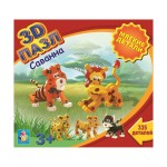 3D пазл с мягкими EVA деталями "Саванна", 335 дет 1TOY