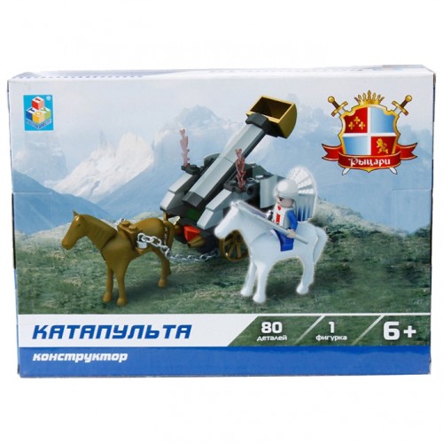 Конструктор Рыцари Катапульта, 80дет. 1TOY Т57035 Конструктор Рыцари Катапульта, 80дет. 1TOY Т57035