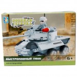 Конструктор Военная техника Быстроходный танк, 90дет. 1TOY