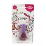 Лак Lucky серия Конфетти цвет 22К сиреневый с блестками