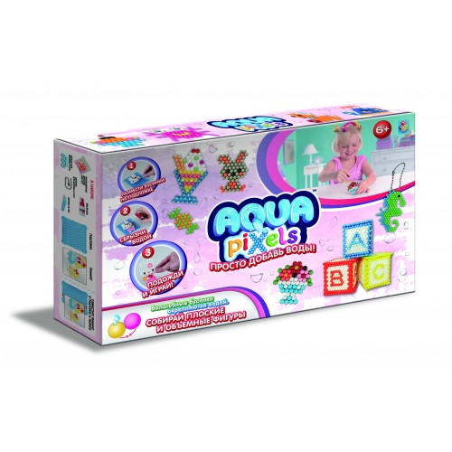 Набор для творчества Aqua pixels 600 дет "Веселые животные" 1TOY Т12336