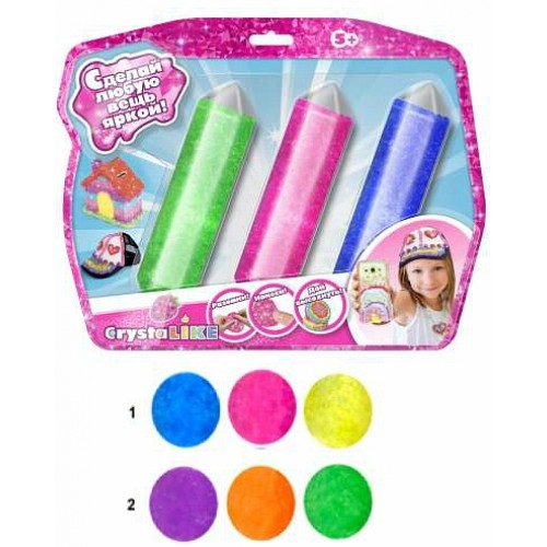 Набор для творчества Crystalike ,3 баночки с массой для моделирования 1TOY Т10850