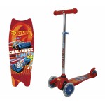 Самокат 3х колесный Hot Wheels управление наклоном 2х125/100 1TOY Самокат 3х колесный Hot Wheels управление наклоном 2х125/100 1TOY
